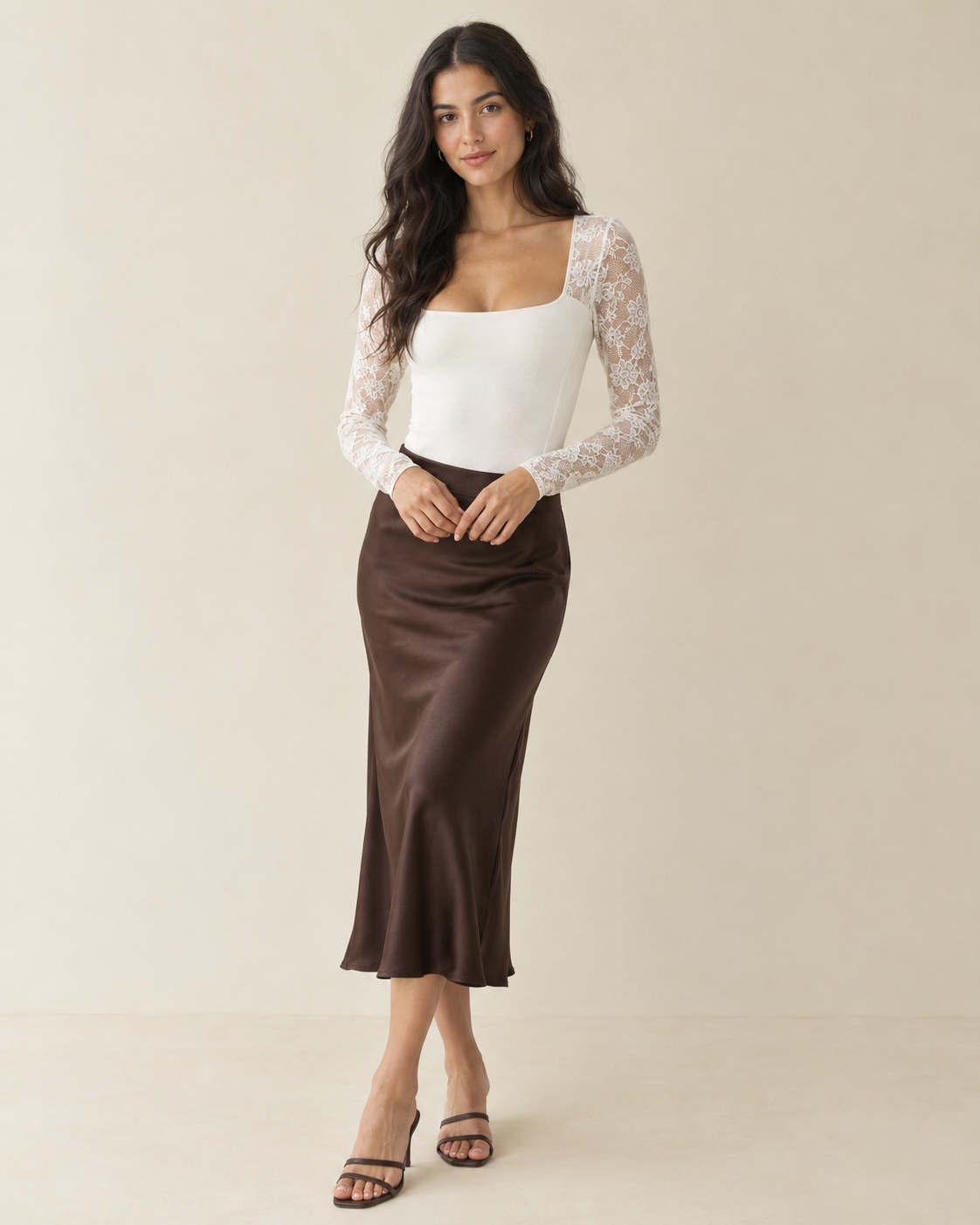 Lace Langarm Body String