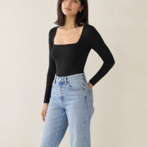 Square Neck Langarm Body String