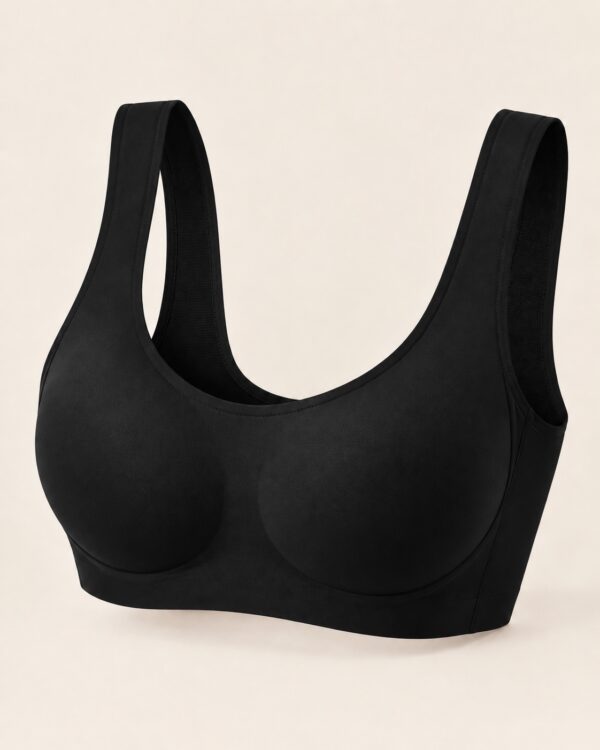 Scoop Neck BH in Schwarz