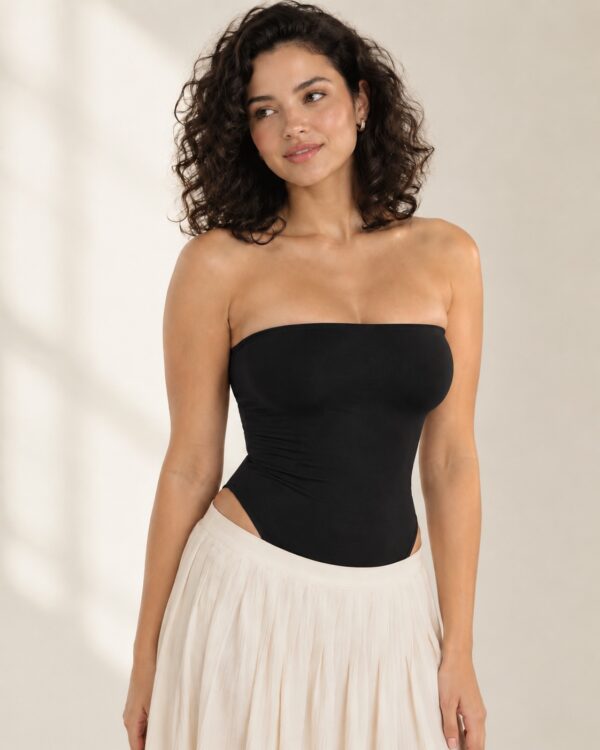 Strapless Body Slip in Schwarz